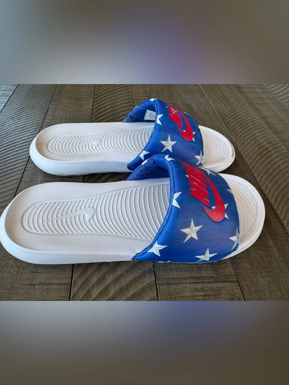 Nike Victori One All-Over Printed Star Slides - Sandals Size 9